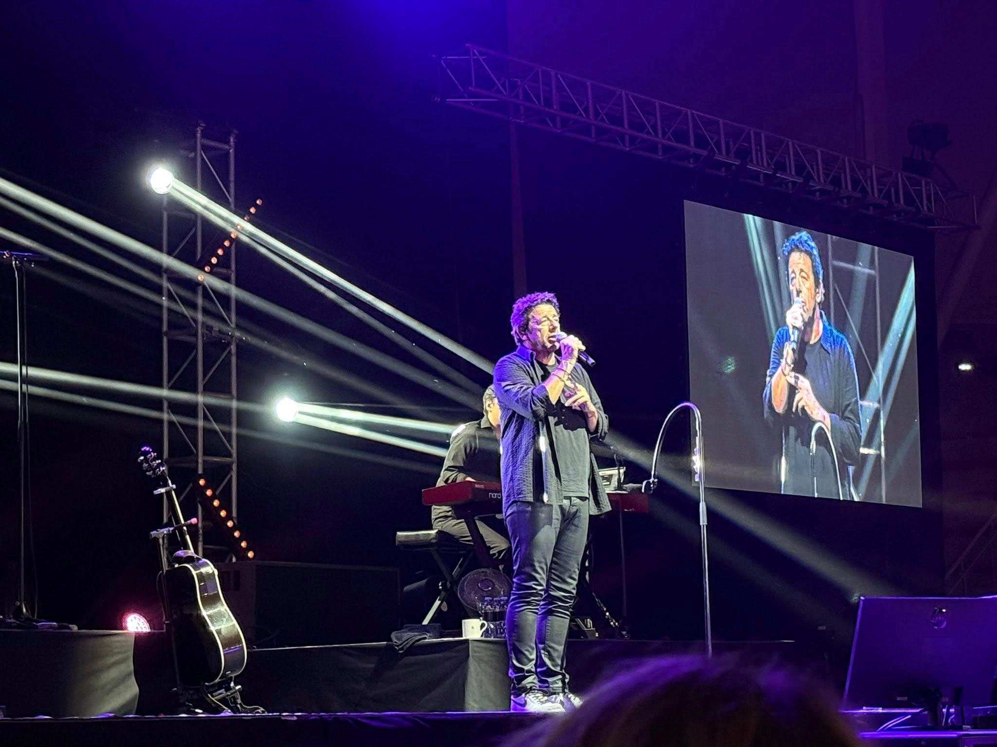Patrick Bruel sur la scène de l'arène du Sud